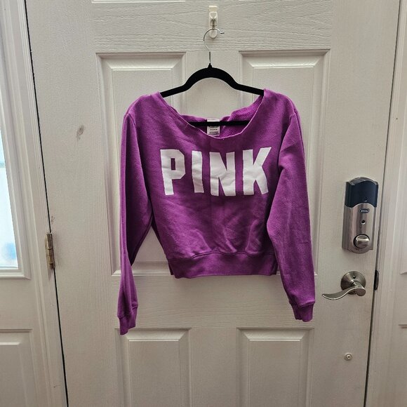 Girl's VS PINK Cropped Sweatshirt - Picture 1 of 8